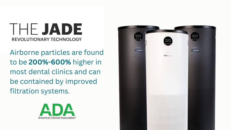 Jade surgical air filtration system used in dental treatment rooms
